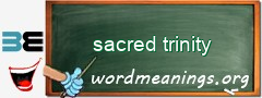 WordMeaning blackboard for sacred trinity